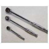 (3) Assorted Size Snap-On Ratchet Wrenches