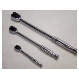 (3) Assorted Size Snap-On Ratchet Wrenches