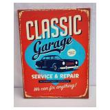 Classic Garage Wooden Framed Canvass Picture