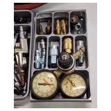 Assortment of Air Tool Accessories and Hose