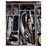 Assortment of Air Tool Accessories and Hose