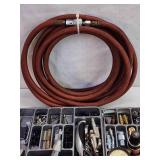 Assortment of Air Tool Accessories and Hose