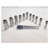 Snap-On 3/8 Socket Wrench set with wrench