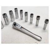 Snap-On 3/8 Socket Wrench set with wrench