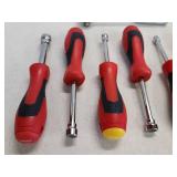 Assorted Screw Drivers and 1/4" Standard Socket Set