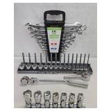 Wrench Set and 3/8" Socket Set