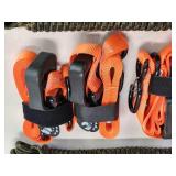 (4) Orange Ratchet Straps with (2) Tie Down Ropes