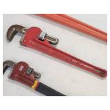 (3) Assorted Size Plumbers Pipe Wrenches
