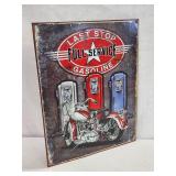 Last Stop Full-Service Gasoline Tin Sign