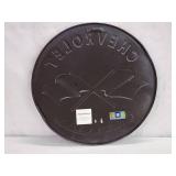 Chevrolet Corvette Round Pressed Metal Sign