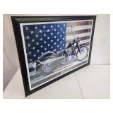 American Classic Motorcycle Wooden Framed Picture