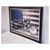 American Classic Motorcycle Wooden Framed Picture