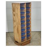 Wooden Organizer with Totes
