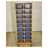 Wooden Organizer with Totes