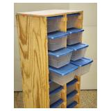 Wooden Organizer with Totes
