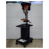 WEN Drill Press Mounted on a Rolling Base