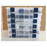(6) Organizers with Assorted Hardware