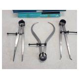 Assorted Mill Working Measuring Hand Tools