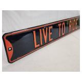 Harley Davidson Stamped Steel Metal Sign