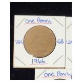 (10) Assorted UK Great Britian One-Penny Coins