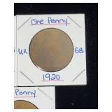 (10) Assorted UK Great Britian One-Penny Coins