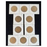(10) Assorted UK Great Britian One-Penny Coins