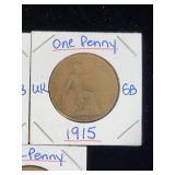 (10) Assorted UK Great Britian One-Penny Coins