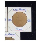 (10) Assorted UK Great Britian One-Penny Coins