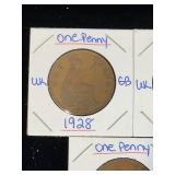 (10) Assorted UK Great Britian One-Penny Coins