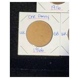 (10) Assorted UK Great Britian One-Penny Coins