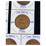 (10) Assorted UK Great Britian One-Penny Coins