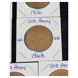 (10) Assorted UK Great Britian One-Penny Coins