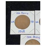 (10) Assorted UK Great Britian One-Penny Coins