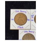 (10) Assorted UK Great Britian One-Penny Coins