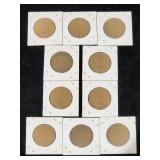 (10) Assorted UK Great Britian One-Penny Coins