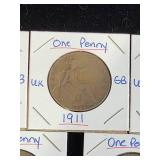 (10) Assorted UK Great Britian One-Penny Coins