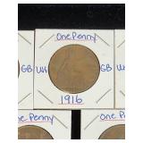 (10) Assorted UK Great Britian One-Penny Coins