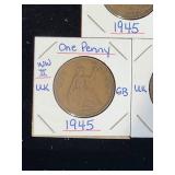 (10) Assorted UK Great Britian One-Penny Coins