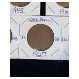 (10) Assorted UK Great Britian One-Penny Coins