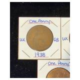 (10) Assorted UK Great Britian One-Penny Coins