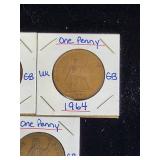(10) Assorted UK Great Britian One-Penny Coins