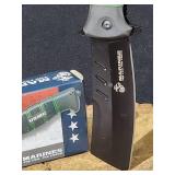 USMC Cleaver Assisted Open Locking Blade Knife