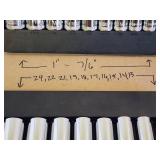 (1) Deep Well Standard Socket Set & (1) Deep Well Metric Socket Set