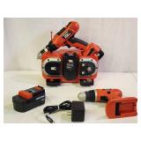Black & Decker Electric Radio / Charging Station with Cordless Drills