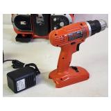 Black & Decker Electric Radio / Charging Station with Cordless Drills
