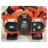 Black & Decker Electric Radio / Charging Station with Cordless Drills