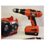 Black & Decker Electric Radio / Charging Station with Cordless Drills