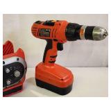 Black & Decker Electric Radio / Charging Station with Cordless Drills