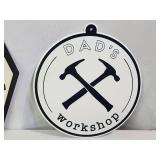 (3) Small Garage Decor Signs