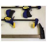 (3) Quik Grip Clamps & (2) woodworking Clamps